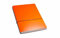 X17 Notizbuch/Konferenzmappe A4, orange; aus recyceltem Leder. Austauschbare Notizhefte (blanko,kariert) mit Doppeltasche. Made in Germany