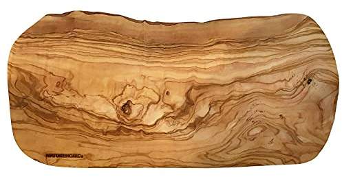 NATUREHOME Rustikale Baumscheibe Oval Olivenholz 50 cm extra groß