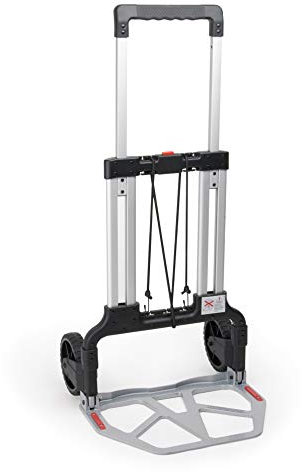 Klappbare Sackkarre mit Vollgummireifen, Alu Sackkarre klappbar, Transportwagen faltbar für Pakete, Sack Truck mit Tragfähigkeit bis 150kg | der Transporter von Wfix