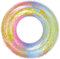 Eidyer Anillo flotante transparente con lentejuelas de arco iris, flotadores inflables duraderos, anillos de natación para fiestas de verano en la piscina para niños (2-4 años)