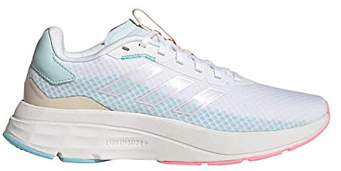 Adidas Damen SPEEDMOTION Sneaker, FTWR White/matt Purple met./Beam pink, 39 1/3 EU