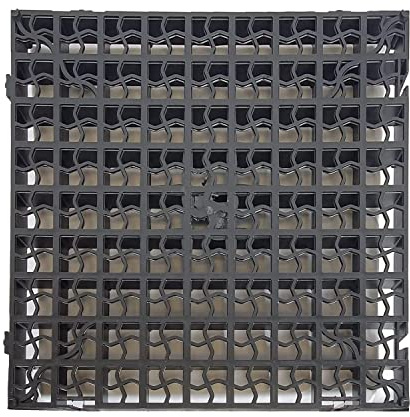 TENLITE 20 x Grass Grid Black Plastic Paving Driveway Grid Turf Grass Lawn Path Gravel Protector Drainage Mat Shed Greenhouse Base (5 Square Metre)