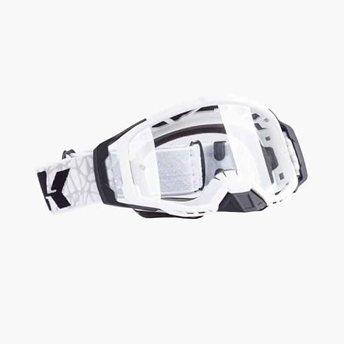 Unik Motocross-Brille mit Anti-Beschlag-Linse für Enduro perfekten Halt und Halt, Schutz vor Sonne, Regen und Nebel. - Weiß