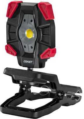 Coast CL40R 3900 Lumen wiederaufladbare Dual Power drehbare LED-Aluminium-Klemmleuchte mit Weitwinkel-Flutlicht