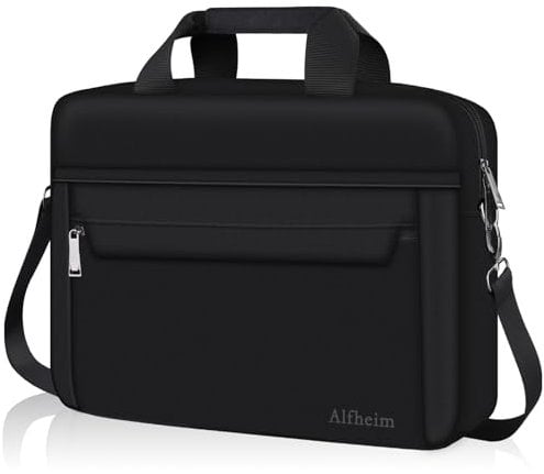 Alfheim 15.6-16 inch Laptop Bag Briefcase Shoulder Bag for Men Women,Water Repellent Lightweight Messenger Bag Compatible with Macbook Pro 15-16 A1990, A1707,A2141,A1398