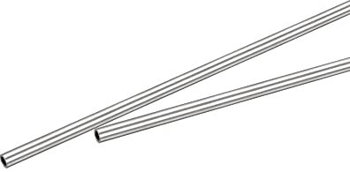 sourcing map 316 Acier Inox Tube 2mm OD 0.3mm Paroi Épaisseur 250mm Longueur Tuyau 2 Pcs
