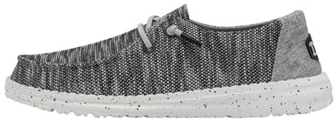 HEYDUDE Wendy Sox Damen - Slip on Flache Schuhe - Mokassin Stil, Dark Grey, 37