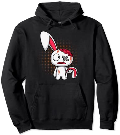 Kuscheltier Hase Horror Halloween Pullover Hoodie