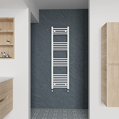 Warmehaus Straight Heated Towel Rail White Radiator 1400x400mm