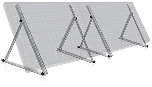 Zelsius Universal Solarmodul Halterung Set mit verstellbarem Winkel von 0 bis 90° | 104 x 3 x 3-104 cm | Panelhalterung, Aluminium Montageset für zwei Panele | Befestigungsset, Solarmodulbefestigung