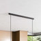 Lightstock SLIM RECTANGLE, rechteckiger Baldachin für Lampe mit 2 Kabelauslässen (L 80 x H 3.0 x B 2.5 cm), SCHWARZ, ideal für Esstisch, inkl. WAGO-Klemmen
