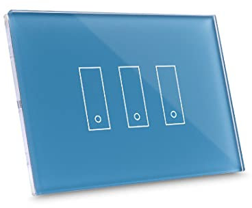 Interruttore di design iotty i3 PLUS, domotica wifi, gestione intelligente di luci e cancelli, deviatore wifi compatibile con Google Home, Alexa e Siri con sensori di temperatura e luminosità