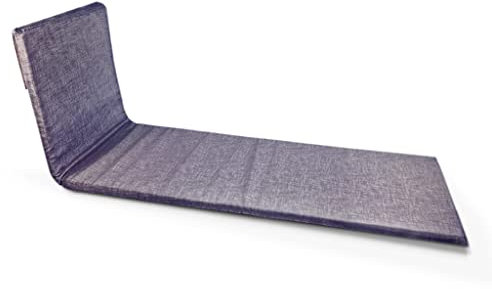 TIENDA EURASIA - Cojín para Tumbona de Jardín, Funda de Tela Lavable con Cremallera, Relleno de Esponja Acolchada, Cojines para Tumbonas de Interior y Exterior (180 x 50 cm, Gris)