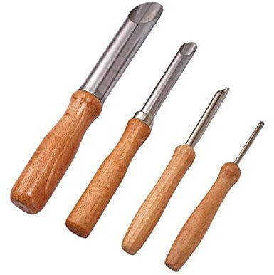 YLWX Ton-Lochschneider, Edelstahl-Ton-Lochstanzer 4 Stück, Kreisschneider-Werkzeug, Weiche Ton-Modell-DIY-Keramik-Werkzeuge