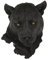 UNGROL Tierkopf Harz Wandbehang Statuen Bar Kaffeehaus Figur Skulptur Ornament Dekor (Schwarzer Leopard)