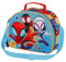 Marvel Spiderman, Bolsa Portamerienda 3D, 25.5 x 20 cm, Azul Three