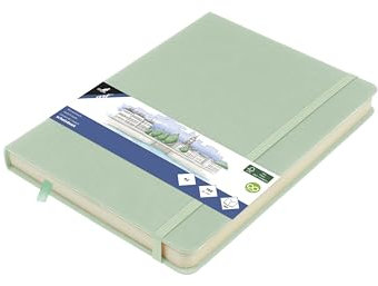 Kangaro Art Skizzenbuch A5 mint PU Hardcover 80 Blatt 140 Gramm cremefarbenes Papier