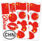 Finest Folia 2er Set DIN A4 Länderaufkleber Fahne Aufkleber Länderfahne Flagge für Auto Motorrad Sticker Länderflagge selbstklebend wetterfest R217 (14 China)