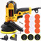 Gziztx 700W Auto Poliermaschinen Set Auto Polierer Puffer Wachsmaschine, 3600RPM Poliermaschine, 6Variable Geschwindigkeit,125mm Polierschwamm 17xZubehörset & für Auto Polieren, Familienreinigung