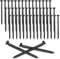 Hicarer 48 Pcs Oil Rubbed Bronze Wood Screws 9 x 3 Inch Extra Long Security Door Hinge Screws, Flat Head, Anti Corrosion