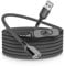 RUXELY 2M USB Extension Cable with On/Off Switch, Black, Compatible with USB Fan, LED Lamp, Supports Data and Power Transfer