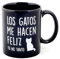 Miss Miserable - taza para desayuno original con mensaje Los gatos me hacen feliz tú no tanto