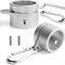 SMZhomeone Fahnenmast-Ring, Aluminiumlegierung, verstellbar, um für 360 Grad drehbar, 2 Stück