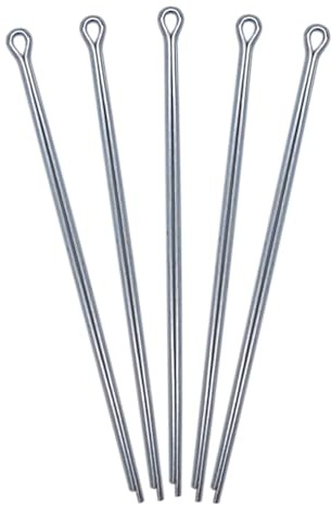 SKIR'CO (15 Stück) Splintstifte aus verzinktem Stahl 4 x 125 mm, Splintstifte, DIN 94, Splinte aus Metall