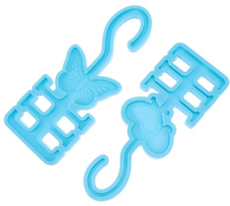 VILLCASE 2stücke Silikonformen Diy Hakenformen Kreative Verschlussformen Kleiderbügelformen Einfache Bastelformen Für Heimdekoration