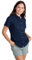 Mountain Warehouse Coconut Short Sleeve Womens Shirt - 100% Cotton Ladies Top, Lightweight, Breathable Blouse, Mesh Lined Tee - for Travelling & Daily Use Dark Blue Women's Size 22