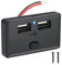SIGANDG Cargador de Coche Dual USB 4.8A 12V/24V - Toma de Corriente 12V Con Puertos USB Para Automóvil, Barco, Camión - Panel de Montaje en Pared