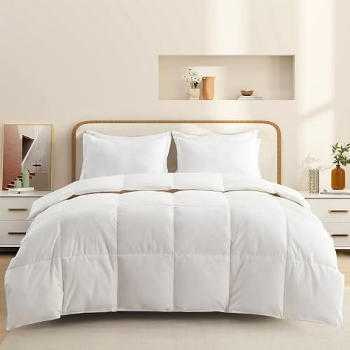 Deodar Leicht Sommer Bettdecke 200x220, 6 Tog Gänsedaunendecke Federdecke Atmungsaktiv, 250 GR/m² Daunen | Feder Füllung, Steppdecke Ganzjahresdecke Waschbar, Öko-Tex und RDS Zertifiziert