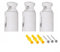3PCS Replacements Towel Rail Radiator Brackets Heated Wall Fixing Mounting White Strong Plastic Fits Straight And Curved Rails