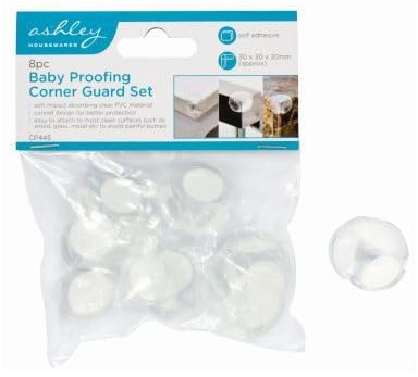 8x Baby Corner Protectors - 30mm - Child Proof Kitchen Coffee Table Bed Furniture Edge Corners Protection Bumper Guards - By Ashley
