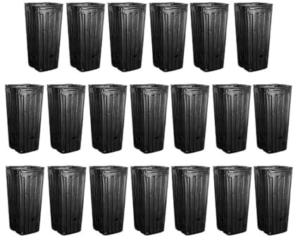 SUBLXPoten Vaso per Piante Alte 20 Pezzi vasi da vivaio Profondi vasi for Alberi Neri con Fori di drenaggio vasi for Semi di partenza Contenitore for Piante da Fiore for Serra for Interni ed Esterni