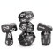 FONVGOGO Metall DND Würfel Set mit 7 Stück für Dungeons und Dragons, Polyedrisches Metall Würfelset D&D mit Etui, Rollenspiel Würfel (Schwarz)