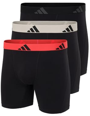 adidas Herren Boxer Brief (3 Pack) - Active Flex Cotton - Boxershorts - Bequeme Unterwäsche