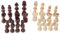 KAKASEA 32 Pcs Wooden International Chess Pieces Hand Carved Chess Game Pawns Figurine Pieces Chess Board Accessories