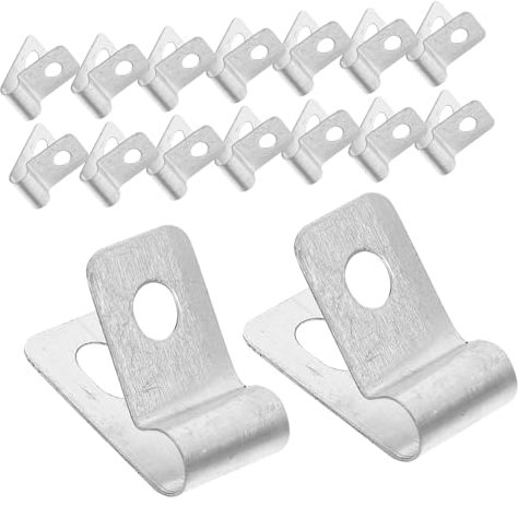 LIGIGWASH 100Pièces Pinces Acier Inoxydable pour Clôture avec Vis Clips de Montage pour Fil Soudé sur Clôture Bois ou Vinyle Fixation Sécurisée pour Animaux