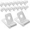 LIGIGWASH 100Pièces Pinces Acier Inoxydable pour Clôture avec Vis Clips de Montage pour Fil Soudé sur Clôture Bois ou Vinyle Fixation Sécurisée pour Animaux
