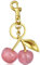 Fonyiunce Kirsch Taschenanhänger, Vielseitiger Schlüsselanhänger, Geldbörsenanhänger Glücksbringer, Kirsch Bag Charm Schlüsselanhänger aus Metall, für Geldbörsen, Taschen, Handtaschen (Rosa)