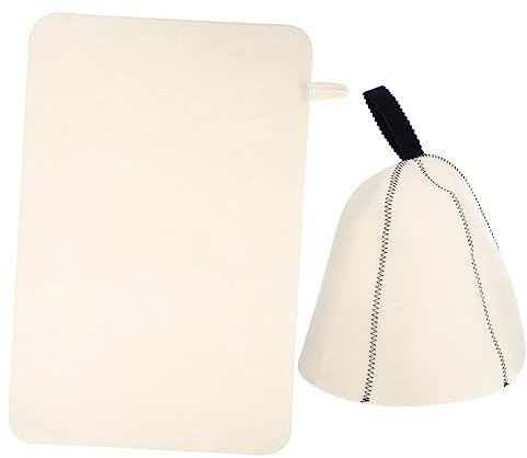 VICASKY 1 lot de bonnets de sauna en feutre isolés pour femme - Protège les cheveux et le cuir chevelu - Pour sauna et bien-être - Durable et respirant