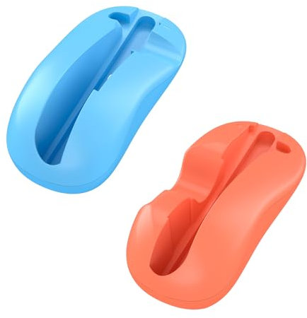 Lot de 2 supports pour manette de jeu - Mini souris gauche et droite - Support de poignée de souris pour Switch 2 pour J-Con (orange bleu)