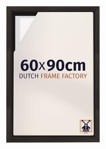 Dutch Frame Factory - Schattenfugenrahmen 60x90 cm Eiche Dunkel - MDF | Schattenfugenrahmen für Leinwände, Geeignet für Leinwände bis 2 cm Dicke, Ohne Rückwand und Glas, Made in Holland