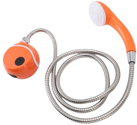 Gonetre Tragbare Camping -Dusche Wiederaufladbare Elektrische Duschpumpensystem mit Duschkopf für Campingreisen Im Freien, Haustier Badematerial 2200 MAh Batterie 1,8 M Schlauch