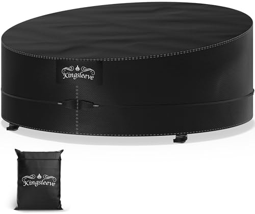 Kingsleeve® Sonneninsel Abdeckung Wasserdicht Winterfest Abdeckplane Gartenmöbel Schutzhülle Abdeckhaube Gartenliege Rund Daybed Ø190x90/50cm