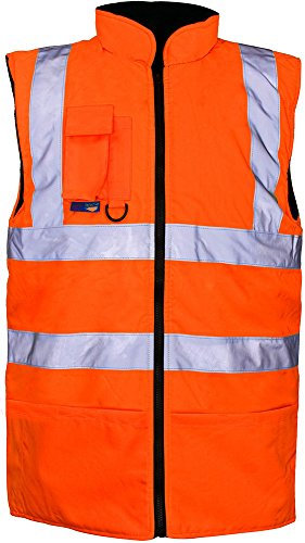 Yoko - Gilet reversibile in pile Hi-Vis Verde M