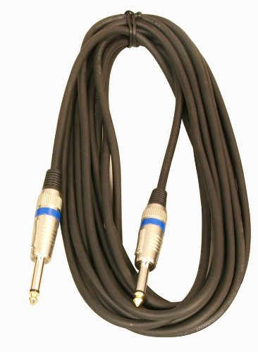Jack To Jack Lead 1/4 inch 6.35mm Mono 10 metre, Flexible cable