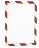 Durable Info-Rahmen Duraframe Security (A4, selbstklebend mit Magnetverschluss) 2 Stück, rot/weiß, 4944132