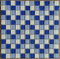 Glasmosaik Crystal Matte 30x30 8 mm Blau Mix/ Weiss Fliesen M222